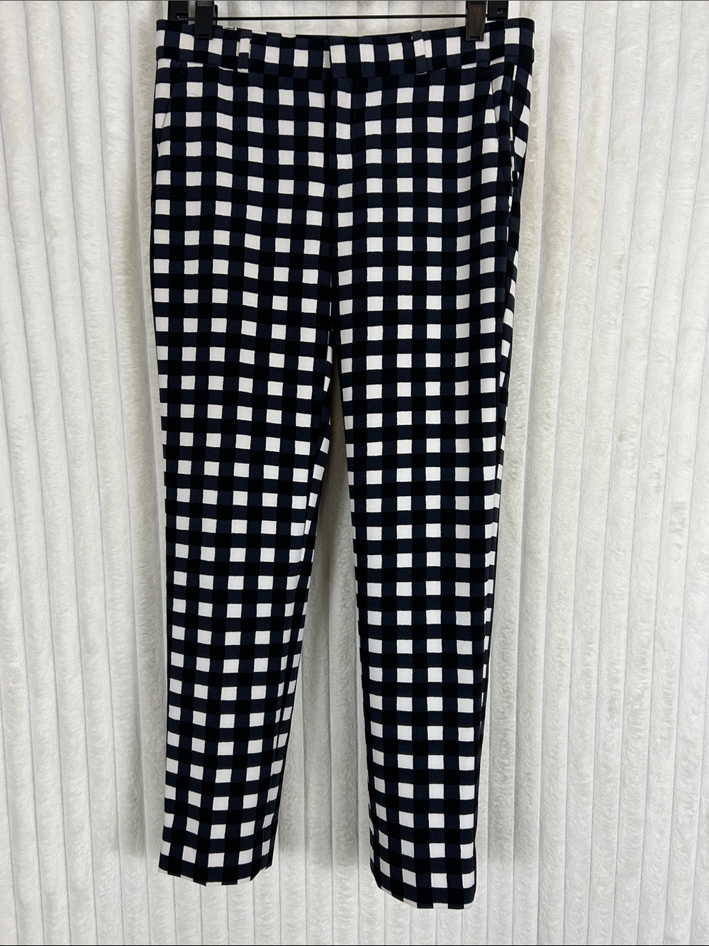 Banana Republic Avery Navy and White checkered dress pants 2
